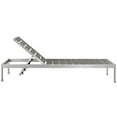 thumbnail image 4 of Pemberly Row Aluminum Patio Chaise Lounge Chair in Silver/Gray (Set of 2), 4 of 5