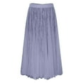 thumbnail image 3 of XINPING Beach Skirts for Women Midi A-Line Solid Color Stretchy Boho Long Skirt Trendy Floral a Line Beach Skirt Vacation Outfit, 3 of 7