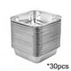 thumbnail image 2 of Bandeja de papel de aluminio Paquete de 30 | Bandejas para hornear desechables para hornear, freír, barbacoa, pizza, resistente a altas temperaturas, a prueba de fugas, 16x16x4cm, plata, fácil, 2 of 7