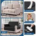thumbnail image 3 of 100% Waterproof Couch Cover Sofa Slipcover with Non-Slip Granule, Sofa Covers with Elastic Band, Anti-Skid Washable Furniture Protector Sofa Covers for 3 Cushion Couch(Sofa, Dark Grey), 3 of 7