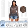 thumbnail image 3 of Ice Silk Mesh Long Sleeve Top Cooling Comfort Women's Crewneck Mesh Tops Casual Shirt Mushrooms and Glittering Stars XX-Large, 3 of 6