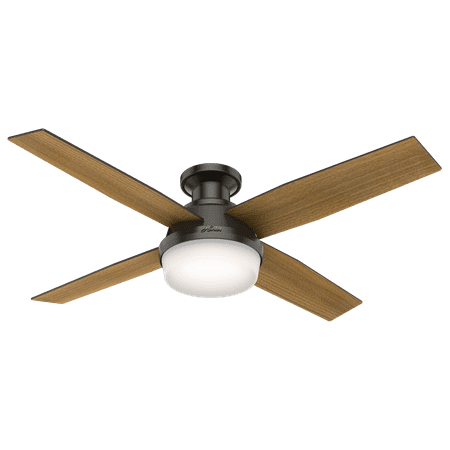 Hunter 52 Dempsey Noble Bronze Ceiling Fan With Light Kit And