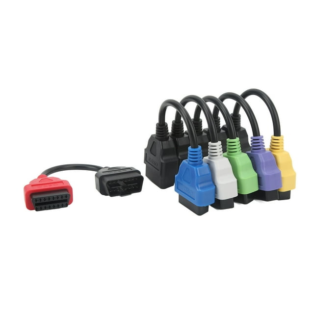 OBD2 Cable, Professional Relibale High Accuracy Scanner Adapter 22cm/8.66in ABS for Car