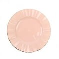 thumbnail image 3 of Balsa Circle 10 Blush 9" Round Disposable Salad Dinner Plastic Plates Gold Wavy Trim Wedding Party Tableware, 3 of 8