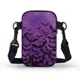 thumbnail image 2 of HELLHERO Bat Pattern Design Underarm Shoulder Bag, Double Layer, Casual Travel Polyester 4.33x1.97x7.09, 2 of 7