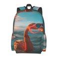 thumbnail image 2 of Bingfone Swimming Goggled Flamingo Pattern Large Capacity Student Backpack, Wear-resistant and Lightweight School, Work, Travel, Sports Backpack, Unisex, 2 of 8