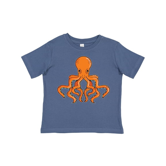 Inktastic Orange Octopus Boys or Girls Toddler T-Shirt