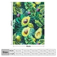 thumbnail image 4 of ARISTURING Avocado Leaves Flannel Blanket for All Seasons 60x80in, 4 of 6