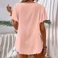 thumbnail image 5 of Uootdi Womens Tops Square Neck Vintage Embroidered Short Sleeve Shirts Flared Sleeve Relaxed Fit Trendy Casual Vacation Outfits Gift, 5 of 9