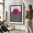 thumbnail image 3 of Red Sunset Waves - Illustration Abstract Geometric Minimalist Line Art Waves Modern Art Pop Art Unframed Wall Art Print 6 x 8 inches, 3 of 16