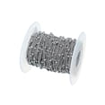 thumbnail image 4 of Cadena De Cuentas De Acero Inoxidable De 5M/196,50 Pulgadas, Cadena Trenzada De Cable Con Cuentas De Plata Para Collares, Pulseras, Joyería, Accesorio Para Hacer Tobilleras Monstrate HA021539-00, 4 of 7