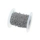 thumbnail image 4 of Billuyoard Cadena de cuentas de acero inoxidable de 5m/196,50 pulgadas, cadena trenzada de Cable con cuentas de plata para collares, pulseras, joyería, Artesanía Billuyoard HA021539-00, 4 of 5