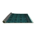 thumbnail image 2 of Ahgly Company Indoor Square Abstract Turquoise Blue Modern Area Rugs, 4' Square, 2 of 4