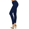 thumbnail image 2 of Women's Seagull Shaped Elastic Waist Skinny Ponte Mid-Rise Pants, 2 of 6