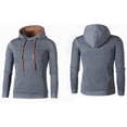 thumbnail image 5 of Momasggi Big and Tall Hoodies for Men Slim Fit Long Sleeve Drawstring Hooded Sweatshirts Fall Winter Warm Pullover Tops with Pockets Dark Gray 2XL, 5 of 5