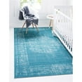 thumbnail image 1 of Unique Loom 3149297 5 ft. x 7 ft. 9 in. Traditional Aarhus Rectangular Rug, Teal, 1 of 1