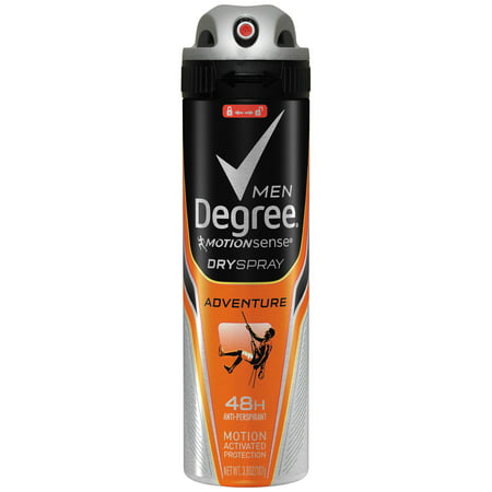 Degree Men MotionSense Adventure Antiperspirant Deodorant Dry Spray, 3.8 (Best Degree Deodorant Scent)