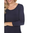 thumbnail image 4 of (navy, m) - Women's Solid Colour Tunic Top, 4 of 4