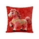 thumbnail image 2 of Funda de almohada con estampado de caballos de 45 x 45 cm | Funda de almohada decorativa de algodón con cremallera oculta para sofá, cama y decoración del hogar | Tejido suave y transpirable para, 2 of 7
