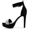 thumbnail image 7 of MARCO REPUBLIC Naples Women's Open Toe High Heel Sandals Platform Shoes Stiletto Heels, Black, Sizes 5-11, 7 of 7