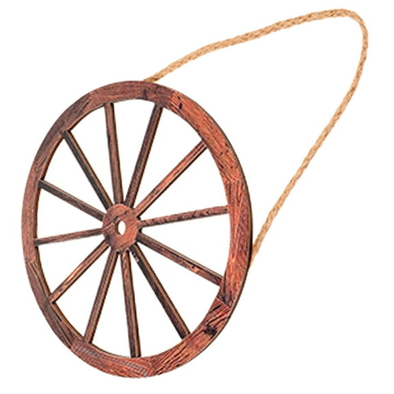 LULULION Western Party Supplies Wagon Wheel Wall Decor Wood 1Pack