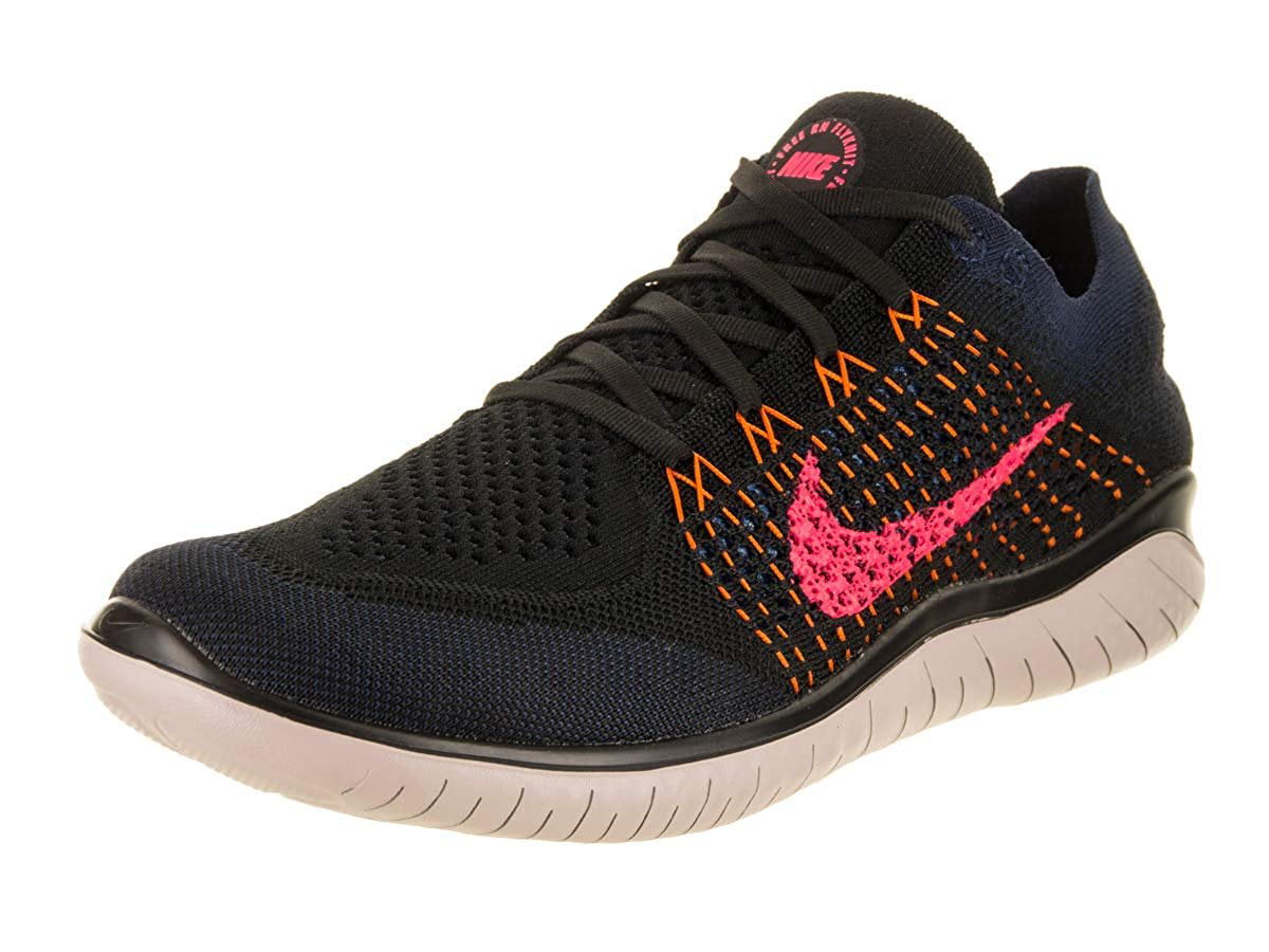 pantalla Helecho radioactividad Nike Men's Free RN Flyknit Running Shoe (12 M US, Black/Flash  Crimson/Orange Peel) - Walmart.com