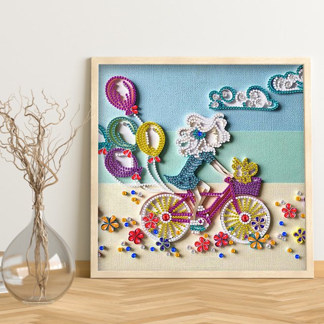 Cuadros Decorativos Kit de pintura de resina de diamante de forma especial de parte de niña de vestido de bricolaje dibujo de diamantes de imitación Ndcxsfigh Nuevos Originales