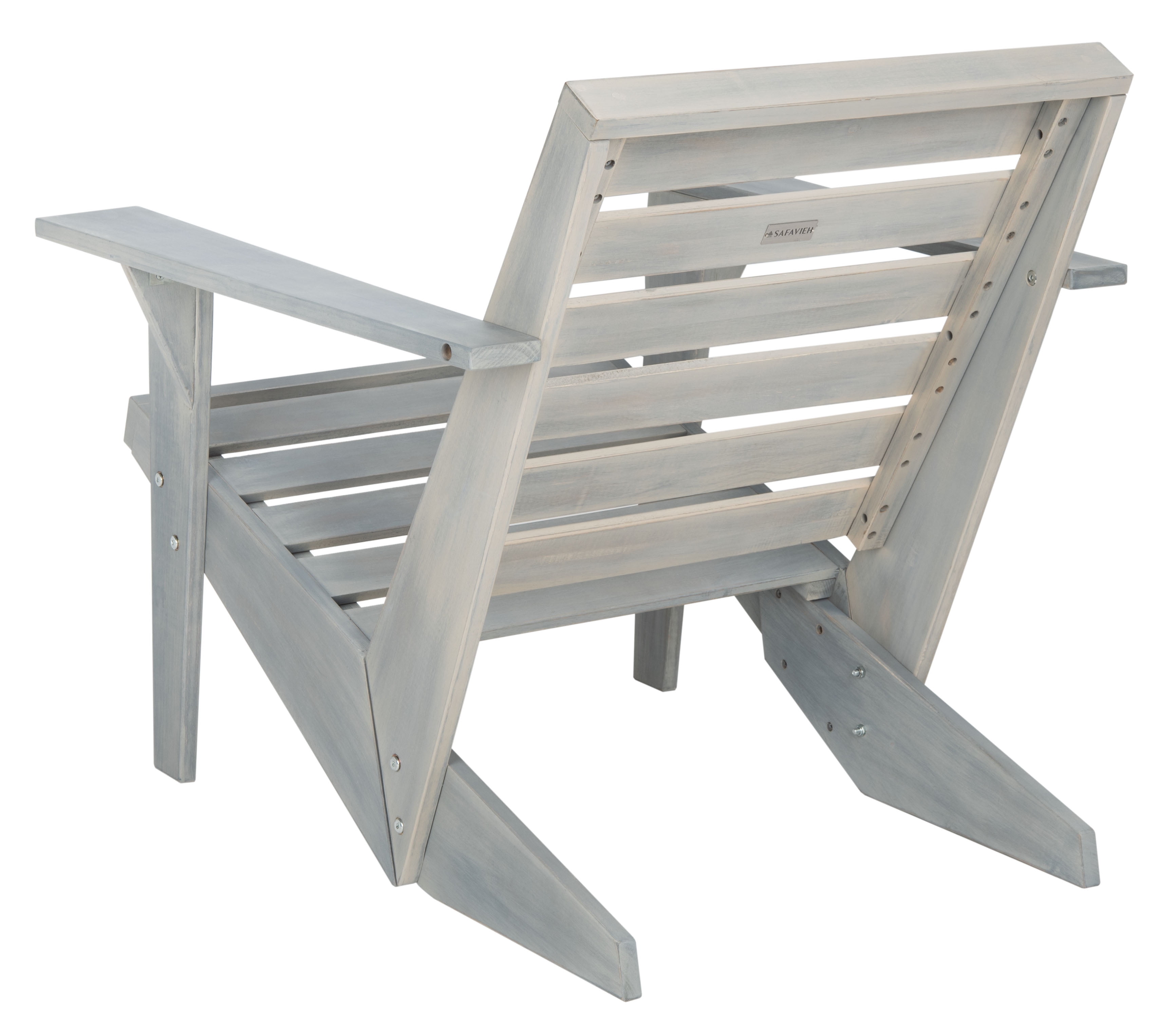 SAFAVIEH Lanty Transitional Outdoor Patio Adirondack Chair, Ash Grey