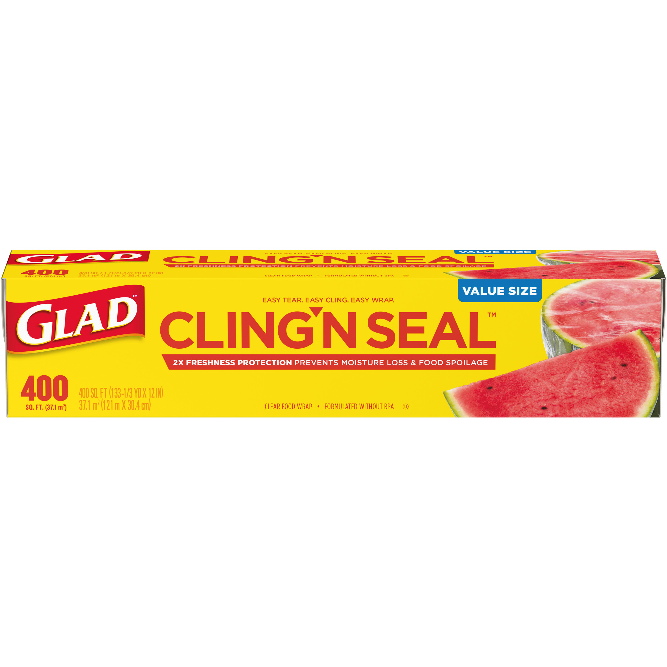 Glad Cling'N Seal Food Wrap, 400 Square Foot Roll photo 7