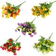thumbnail image 4 of Xinyolin 1 Bouquet 28 Heads Dried Artificial Fake Silk Flower Bunch Bouquet Home Decor, 4 of 8