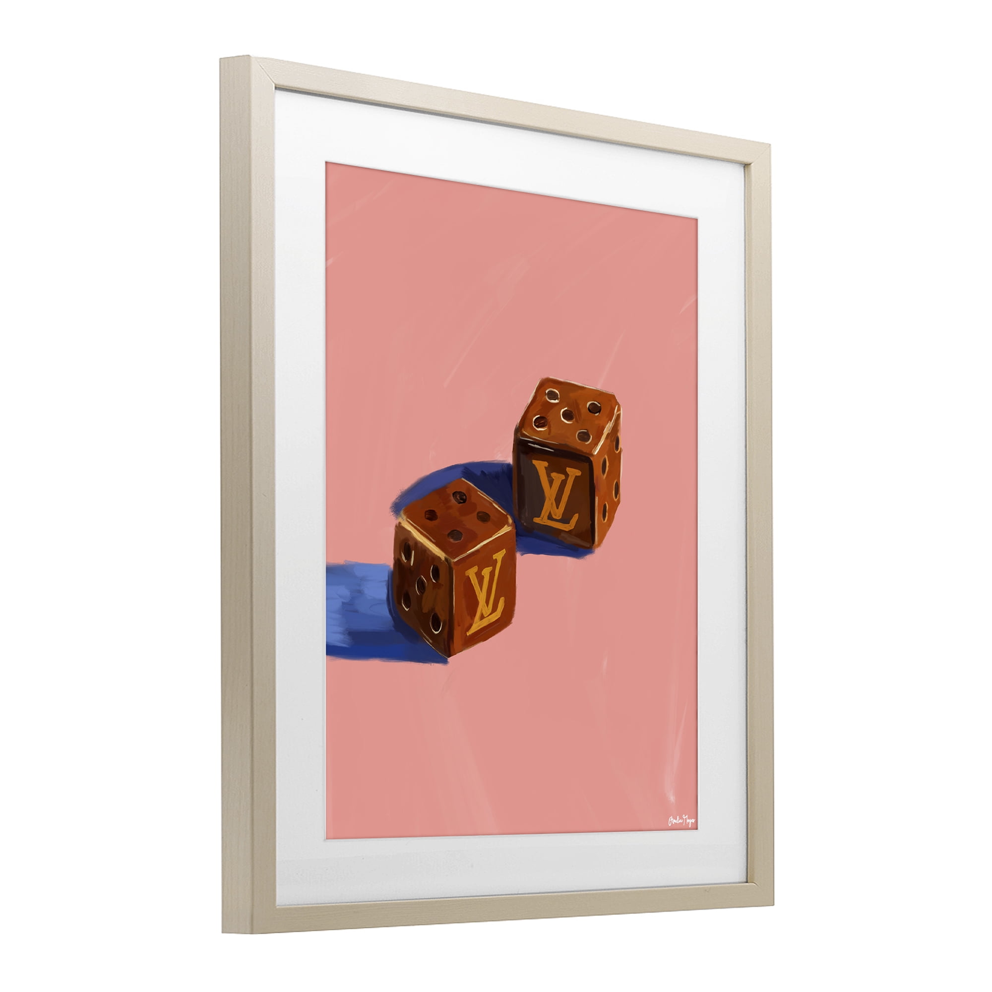 Stupell Industries Fashion Brand Dice Birch Framed Print Under Glass, design by Amelia Noyes