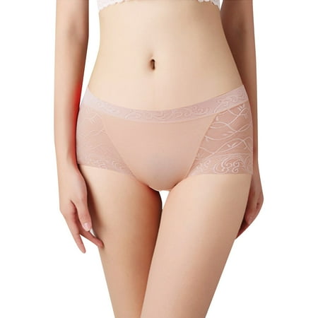 

WZHKSN Women Solid Panties Khaki Seamless Briefs 1-Pack