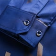 thumbnail image 3 of Camisas s Para Hombre Camisa informal de manga larga con estampado de solapa holgada para hombre (Black, L), 3 of 7