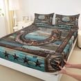 thumbnail image 3 of Manfei Texas Stars Bed Sheets Full, Western Tribal Full Sheet Sets, Rustic Farmhouse Bedding Sets Full Size, Super Cozy Room Decorative, 4-Piece, 3 of 7