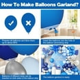 thumbnail image 3 of Blue Silver Balloon Arch Garland Kit, Navy and Pastel Blue Latex Party Balloons With Silver Star Foil Balloon for Birthday, Baby Shower, Wedding, Graduation, Anniversary Party Decor, 3 of 13