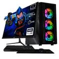thumbnail image 1 of Xtreme PC Gaming AMD Radeon 760M Ryzen 5 8600G 16GB DDR5 SSD 1TB Monitor 27 75Hz WIFI Kronos Black, 1 of 6