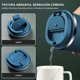 thumbnail image 4 of Termo de Café CHAO 510 ml con Diseño de Protector de Mano de Silicona Antideslizante Termo Agua de Gran Capacidad de Acero Inoxidable Azul, 4 of 5