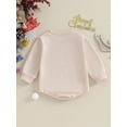 thumbnail image 3 of Infant Baby Christmas Sweatshirt Jumpsuit CartoonLetter Print Round Neck Long Sleeve Romper Toddler Clothes, 3 of 8