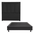 thumbnail image 1 of Box Base Cama Matrimonial + Cabecera Davos Negro, 1 of 7