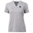 thumbnail image 2 of Women's Cutter & Buck Heather Gray Penn State Nittany Lions Forge Blade V-Neck Top, 2 of 3