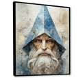 thumbnail image 2 of Designart "Portrait Of A Fantasy Gnome In Beige And Blue II" Gnome Floater Framed Canvas Art Print, 2 of 5