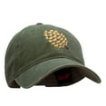 thumbnail image 5 of Pine Cone Embroidered Washed Solid Pigment Dyed Cotton Twill Brass Buckle Cap - Olive OSFM, 5 of 5