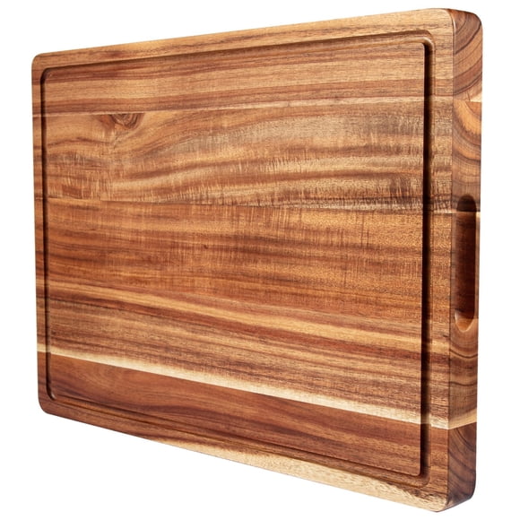 Tabla de cortar GAOMON de madera de acacia de 50 x 38 cm con ranura profunda