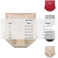 thumbnail image 4 of HVOBTTY Women's Briefs High Waist Adjustable Button Waist Control Soft Shaping Hip Lining Base Underwear, 4 of 5