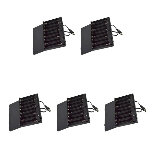 yingyy 1/2/3/5 AA Battery Box Modification Universal Small Size Sensitive Lighting Device DIY Batteries Case with Switch Replacement black 126.78x71.19x19.38mm 5PCS