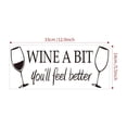 thumbnail image 4 of Adhesivos de pared con citas para copas de vino negras «Wine a Bit», 4 of 4