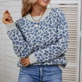 thumbnail image 2 of Lilgiuy Women Casual Leopard Print Sweatshirt Pullover Long Sleeve Shirt Tops Blouse,Gray,6 2022 Fall Winter, 2 of 5
