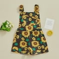 thumbnail image 2 of Okbabeha Toddler Baby Girl Sunflower Overalls Shorts Sleeveless Suspender Jumpsuit Romper Summer Clothes Outfit Clothing, 2 of 6
