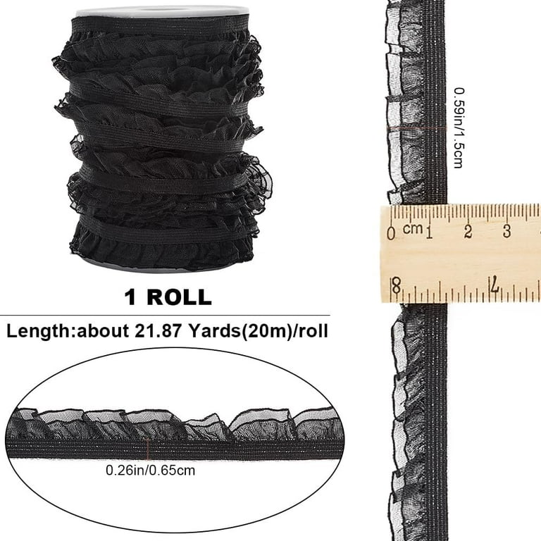 BENECREAT 30 Yards Lace Fabric Stretch Elastic 3.15 Inches Wide Trim Lace For Headbands Garters Wedding Bouquet Making - 30 Colors, 1 Yard Per Color - Foto 10