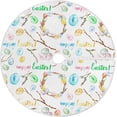 thumbnail image 1 of FMSHPON Happy Easter Day Eggs Xmas Christmas Tree Skirt Stand Mat for Holiday Party Decoration Indoor Outdoor 48 inches, 1 of 6